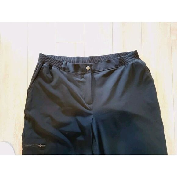 Zenergy by Chico's 2R Women's Black Pants (US L) Pockets Stretch Jogger Athletic - Picture 5 of 7